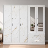 Nouvelle Armoire de Chambre Robuste et Durable en Métal, Meuble de Rangement, Organisateur de Placard, Armoire de Rangement, Meuble Almari, Montage Facile