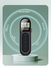 Mini <span class=keywords><strong>Radio</strong></span> Recargable Transfronteriza con Pantalla Digital, Tamaño de Bolsillo, Portátil, para Personas Mayores, <span class=keywords><strong>Radio</strong></span> FM con Clip Trasero para Reuniones - Product Image 4