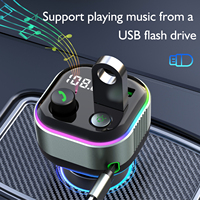Cargador Rápido para Auto GZ11-C de 65W con Cable Retráctil PD Tipo-C, Múltiples Puertos USB-A, Pantalla de Voltaje y Adaptador para Encendedor