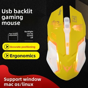 Ratón Óptico Mecánico para Juegos Chu-t Wired Angel, USB, con 6 Botones, Diseño Ergonómico - Product Image 3