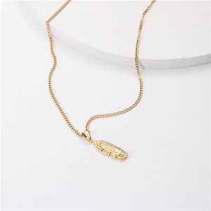 Collier en acier inoxydable plaqué or 18 carats, prière religieux, pendentif de la vierge marie, pour hommes et femmes - Product Image 5