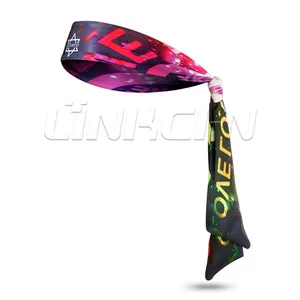 Custom sublimation Ninja Sweat Band Yoga Running Headbands Microfiber Jogging Fitness Headwraps head Tie manufacturer