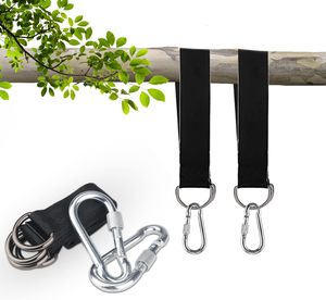 Kit de correas colgantes <span class=keywords><strong>para</strong></span> columpio con <span class=keywords><strong>dos</strong></span> mosquetones de aleación de zinc resistentes correas de árbol de hamaca <span class=keywords><strong>para</strong></span> columpios y hamacas - Product Image 1