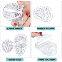 Semelles en gel de silicone antidérapantes pour femmes pour talons hauts et sandales Demi-taille Coussin de chaussure Doux Avant-pied Insert Soulagement de la douleur Arbres à chaussures