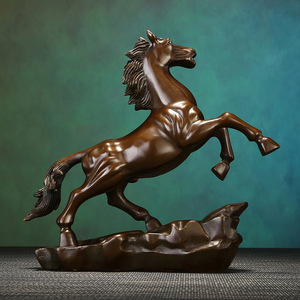 Figurine de cheval en bronze Copper World, sculpture décorative faite à la main pour salon, bureau, cadeau d'affaires - Product Image 2