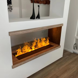 <span class=keywords><strong>Chimenea</strong></span> eléctrica de agua interior de estilo italiano contemporáneo, <span class=keywords><strong>Cassette</strong></span> inserto de negro, <span class=keywords><strong>chimenea</strong></span> de vapor de llama LED, decoración para sala de estar - Product Image 1