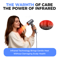 Sèche-cheveux ionique infrarouge lointain haute vitesse Binwang |   Moteur BLDC 1400W 110 000 tr/min |   Système intelligent de tension universelle pour hôtels et foyers