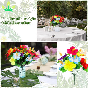 6 ชิ้น<span class=keywords><strong>ฮาวาย</strong></span>ดอกไม้ช่อดอกไม้สําหรับตารางFaux Hibiscusช่อดอกไม้ประดิษฐ์ดอกไม้เขตร้อนสําหรับLuauฤดูร้อนธีมพรรคโปรดปราน - Product Image 6