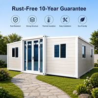 Villa Contenedor Expandible de Doble Ala de 20 pies, Impermeable, 100% a Prueba de Termitas, con Aislamiento R22, para Desarrollo de Viviendas Rurales
