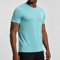 Jogger Gym Tee Sport Shirt Dry Fit Shirt Fitness Vêtements Running Shirts High Stretch pour Hommes