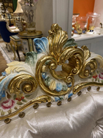 Yips LDF-0770 série française peint à la main motif floral classique luxe européen en bois dressing chaise d'appoint pour meubles de chambre