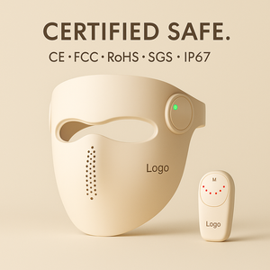 Masque de luminothérapie LED 5D avec lumière rouge, bleue et infrarouge, appareil facial portable étanche pour l'élimination de l'acné et l'éclaircissement de la peau - Product Image 1