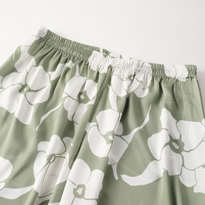 Set Pigiama <span class=keywords><strong>Donna</strong></span> in Cotone e Spandex Satinato Termico con Scollo a V e Maniche Lunghe, Pantaloni a Tutta Lunghezza, Primavera/Estate, ad Asciugatura Rapida - Product Image 3