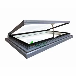 Advance Custom Roof Skylight Insulation Double Glass Top Flat Roof Tempered Glass Aluminum Skylight