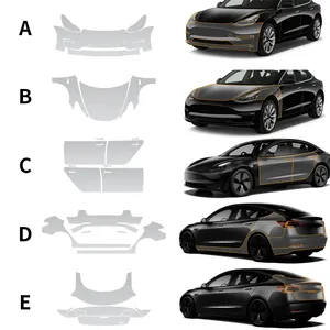<span class=keywords><strong>Film</strong></span> de protection de peinture de voiture en TPU pré-découpé résistant aux rayures PPF Kit de décalcomanie transparent pour Tesla Model 3 2020 2021 2022 2023 Accessoires - Product Image 2