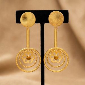 JAIPUR GEMS JEWELRY Pendientes de Gancho Clásicos para Niños, Chapados en Oro, de Acero Inoxidable - Product Image 3