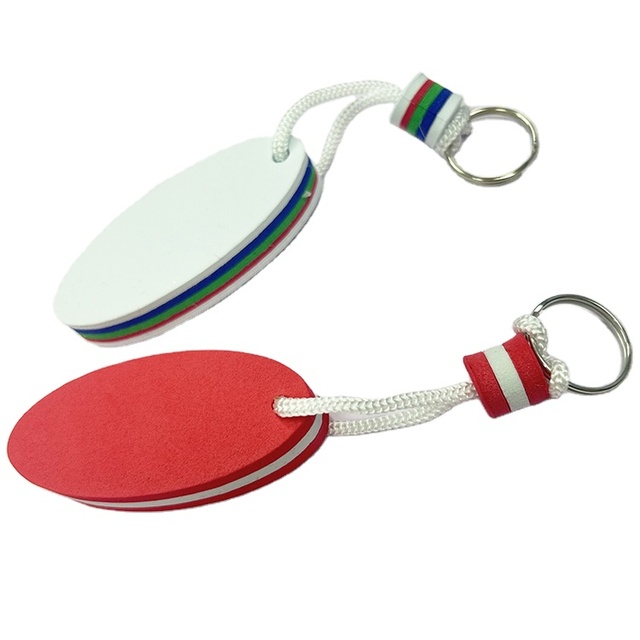 Cylindrical Printed Logo Boat Keychain Low Price Floatable Keychain Plastic Eva Foam Floating Keychain