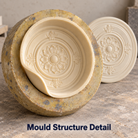 Moulure de plafond en résine Tietuo + noyau en élastomère PU C258-G4 à grain profond, depuis 2015, avec support de sélection de matériaux