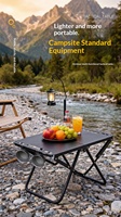 Table de camping tactique pliable d'extérieur, bureau de camping en métal pliable, portable pour la plage, les voyages, les activités de jardin, léger