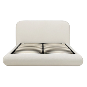 Letto matrimoniale imbottito europeo Lumi <span class=keywords><strong>160x200</strong></span> con rete a doghe e contenitore beige - Product Image 1