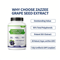 Fabricant direct d'extrait de pépins de raisin en capsules, formule personnalisée OEM, supplément à base d'extraits végétaux, certifié casher et halal