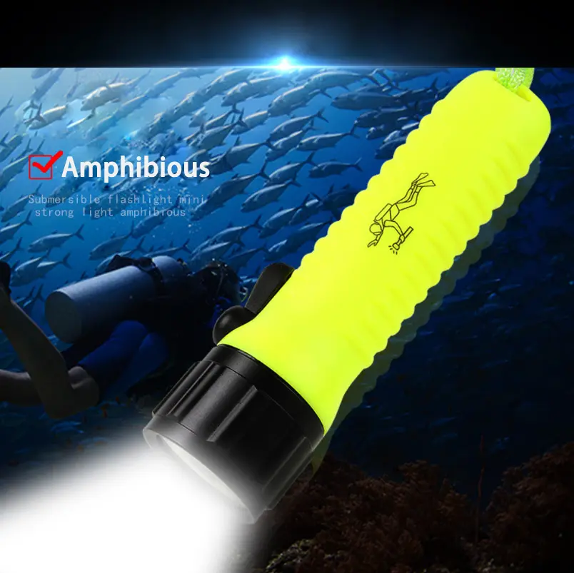 LED Torch LED Diving Flashlight Underwater 100m Scuba waterproof led Lamp dive light