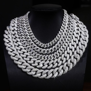 Real 925 <b>Silver</b> Iced Cuban Miami 7-22inches Hip Hop <b>Bracelet</b> Vvs Real Diamond Moissaniten Cuban Link Chain <b>Bracelet</b> <b>for</b> Men - Product Image 4