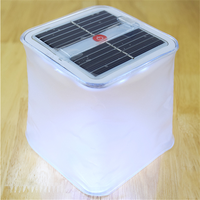 Lanterne solaire gonflable LED portable, rechargeable et pliable en PVC dépoli pour activités de plein air – Vente en gros