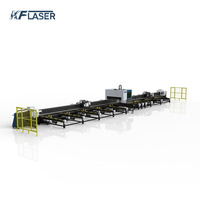 Machine de découpe laser à fibre ultra-robuste à 4 mandrins, à montage latéral, sans contre-pointe, pour tubes métalliques de 12 m, série TIV