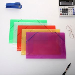 <b>A4</b> Transparent Twill Elastic PP Band Solid Color Matte Folder <b>File</b> Holder Binding Strap - Product Image 3