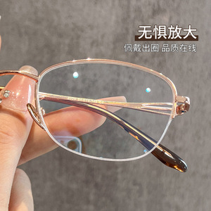 Monture de lunettes rectangulaire en titane pour femmes coréennes, Z025, taille moyenne, verres en plastique pour un usage quotidien, lunettes optiques - Product Image 3