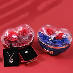 Hadiah untuk Hari Ibu produk inovatif grosir awet hati merah kotak perhiasan