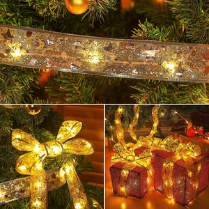 <span class=keywords><strong>Ruban</strong></span> de Noël de 5 m avec lumières LED, <span class=keywords><strong>ruban</strong></span> lumineux féerique, décoration de Noël, lumières LED de Noël pour arbre avec clé - Product Image 5