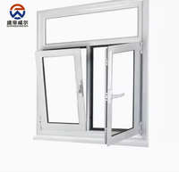 Fenêtre coulissante en PVC résistante aux ouragans avec verre trempé pour maison préfabriquée
