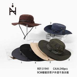 Cappello da Pescatore con Visiera da 9 Cm, Cordoncino Regolabile, Asciugatura Rapida, per Attività all'Aperto - Product Image 3