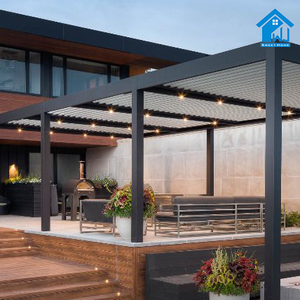 <span class=keywords><strong>Pergola</strong></span> motorisée rétractable entièrement automatique de taille personnalisée <span class=keywords><strong>Pergola</strong></span> d'extérieur à persiennes en <span class=keywords><strong>aluminium</strong></span> - Product Image 1