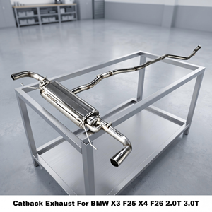 ท่อไอเสียแคทแบ็กสแตนเลส Vortex Performance สำหรับ BMW X3 F25 X4 F26 2.0T 3.0T พร้อมวาล์วสุญญากาศ ปรับแต่งเสียงท่อไอเสีย - Product Image 1