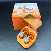 Écouteurs sans fil TWS NE 18S à conception ouverte, avec transducteur annulaire en cuivre de 10 mm, style clip d'oreille floral tendance pour femmes