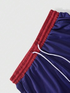 Men's casual badge and letter print <b>T</b>-<b>shirts</b> and shorts suits factory, customization available.F10 - Product Image 3