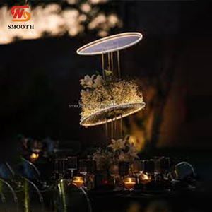 Support de fleur de piédestal d'affichage de contremarche florale lisse support de fleur en métal d'arrangement floral géométrique pour la vente en gros - Product Image 4