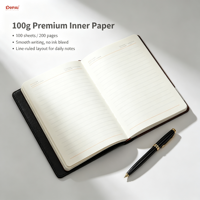 Carnet DEPAI A5 en cuir PU grain litchi avec fermeture magnétique, papier épais 100g, 100 feuilles, journal à couverture rigide pour le bureau et les affaires