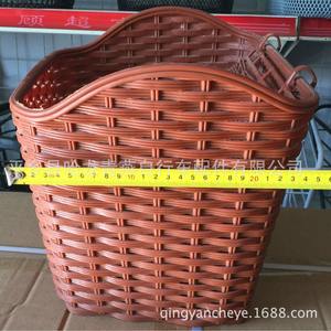 Panier de vélo en plastique marron café, support durable pour vélo de montagne, accessoires pour vélo électrique - Product Image 3