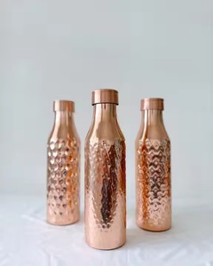 Handmade Pure Copper Leakproof <b>Water</b> <b>Bottle</b> 1000ml for Daily Use Drinking Flask from Indian Supplier for Bulk Export - Product Image 4