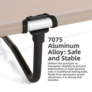 <span class=keywords><strong>Lit</strong></span> de camp pliable ultraléger E-RIKE, cadre en alliage d'aluminium Oxford 7075, robuste, pour le camping en plein air - Product Image 5