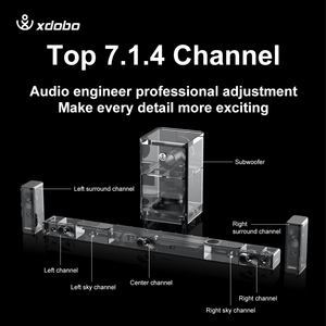 Barre de Son TV <span class=keywords><strong>Xdobo</strong></span> 7.1.4 Db Atmos avec Caisson de Basses Haut-Parleur Système Home Cinéma Son Surround Optique/Coaxial/RCA - Product Image 2