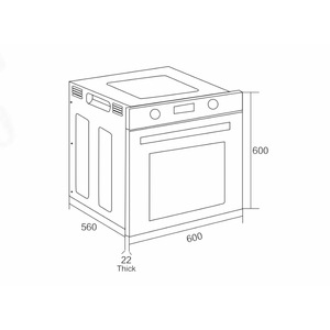 Horno eléctrico empotrado de 40L de acero inoxidable con control de temperatura independiente. - Product Image 5