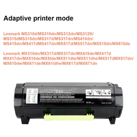 Cartouche de Toner Compatible MS310 50F1000 501 50F2000 502 50F3000 50F4000 50F5000 pour unité de tambour Lexmark 310 410 415