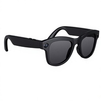 Lunettes Intelligentes IA avec Caméra 8MP, Vidéo 1080P, Traduction en Temps Réel pour Appels, Anti-Tremblement, Monture Noire