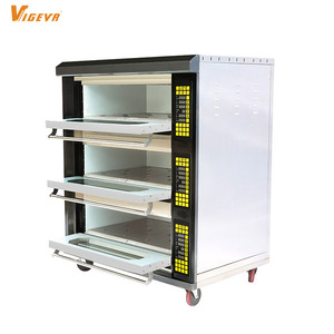 Horno Eléctrico Comercial <span class=keywords><strong>de</strong></span> Dos Pisos y Cuatro Bandejas, para Pizza, Tostar, Hornear, para Cocina, Catering Comercial, Restaurante, Hotel, Panadería - Product Image 2