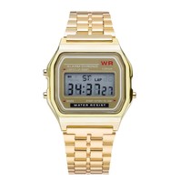 Reloj Digital Dorado de Cuarzo para Hombre de Buena Calidad y Moda de Fábrica China al por Mayor Más Barato